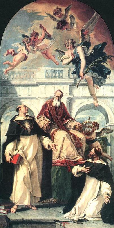 RICCI, Sebastiano St Pius, St Thomas of Aquino and St Peter Martyr